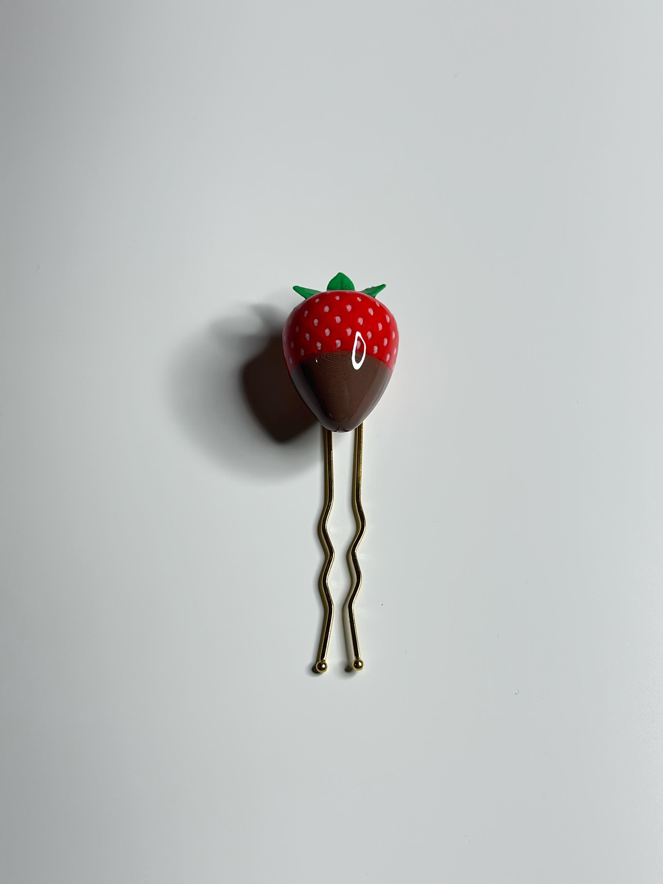 Chocolate-Dipped Strawberry Hair Pin — view 4